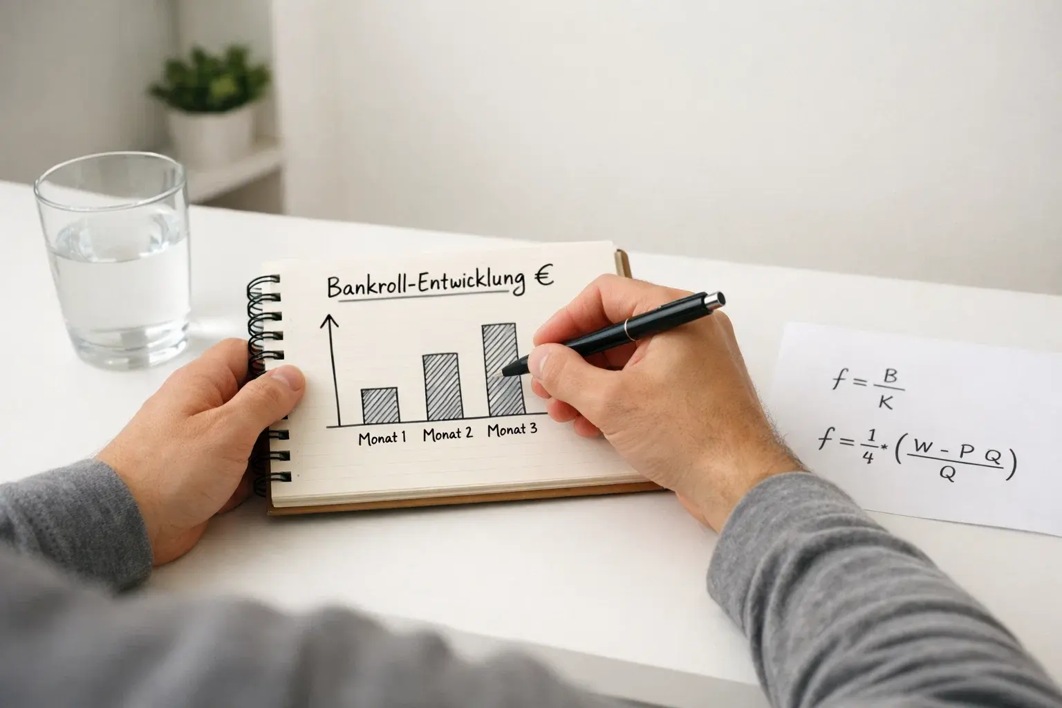 Bankroll Management mit Quarter-Kelly – Einsatzstrategie für Sportwetten visualisiert