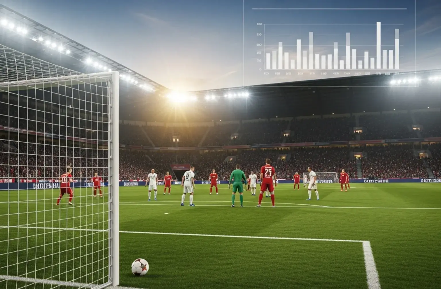 Fußball Wett Tipps – Datenbasierte Analyse eines Bundesliga-Spiels mit Statistik-Overlay