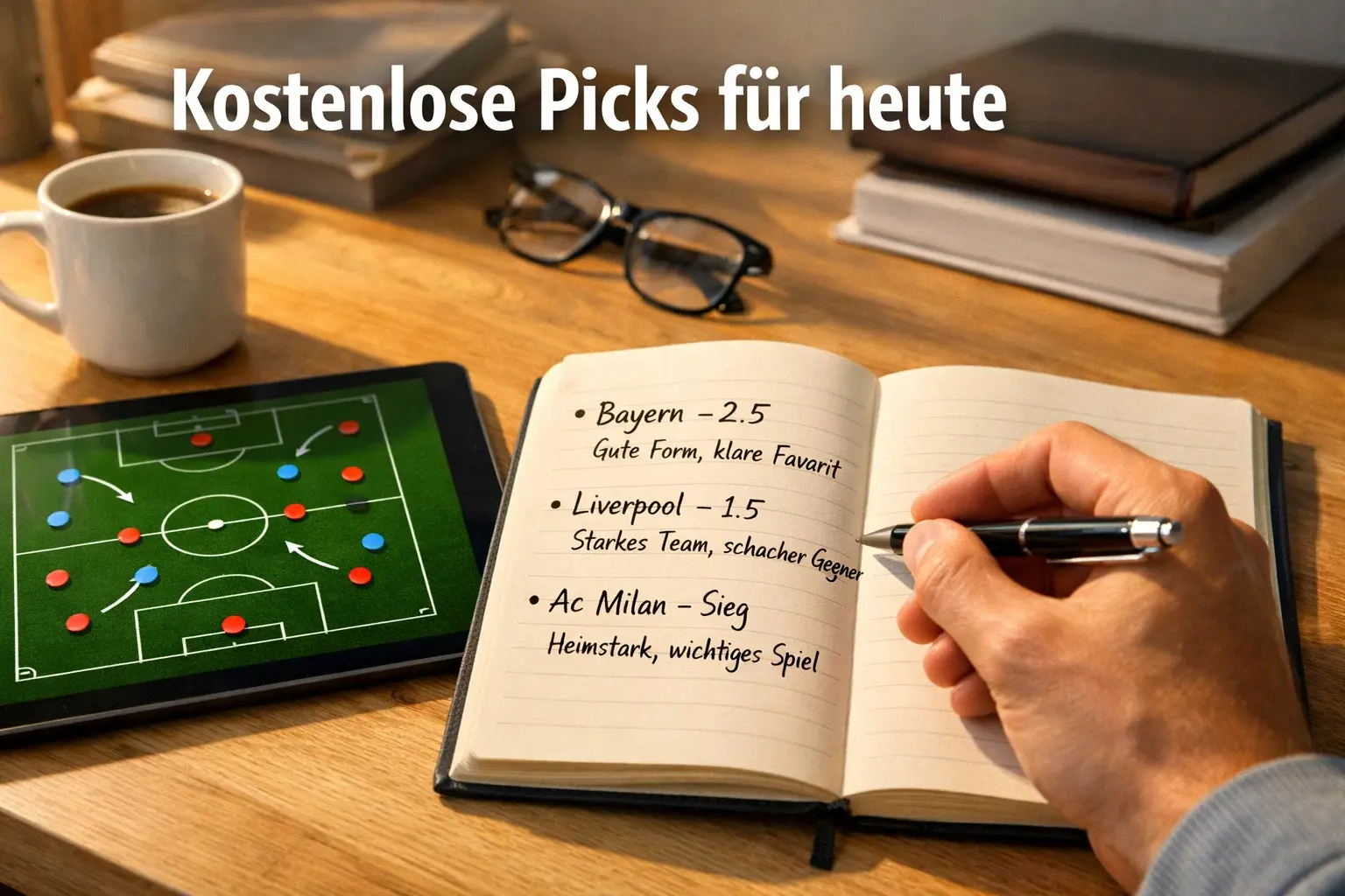Wett Tipps heute kostenlos – Analyst notiert tagesaktuelle Fußball-Picks am Schreibtisch